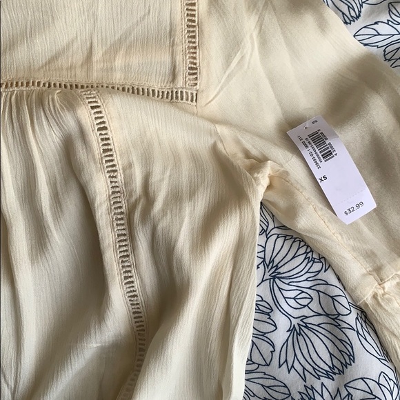 NWT OLD NAVY cream boho peasant blouse - Picture 7 of 13